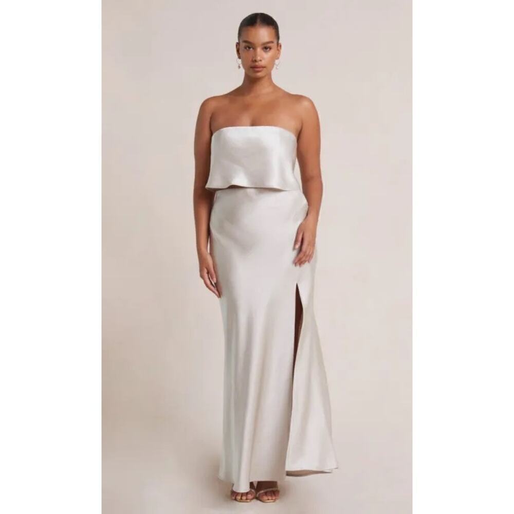 Bec And Bridge The Dreamer Strapless Top and Skirt Two Piece Set Size 4 White